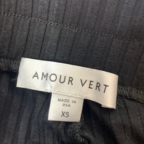 Amour vert ribbed black knit jogger sz XS - Picture 3 of 8